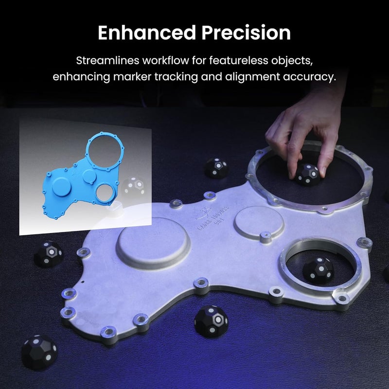 Revopoint 6 Pieces 3D Magnetic Dome Marker Kit for 3D Scanning, 3D Scanning Markers for 3D Scanners, 3D Tracking Dots for Preventing Tracking Loss and Enhance Accuracy, 3D Reference Point Marker - Image 3
